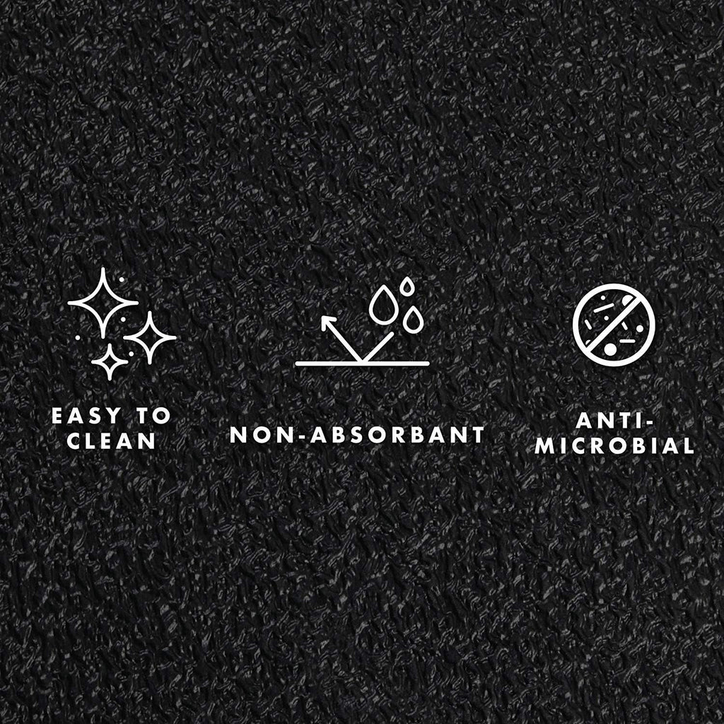 Exercise Equipment Mat for under Treadmill, Rowing Machine, Elliptical Machine, Fitness Equipment, Home Gym Floor Protection, 30" X 66", Black