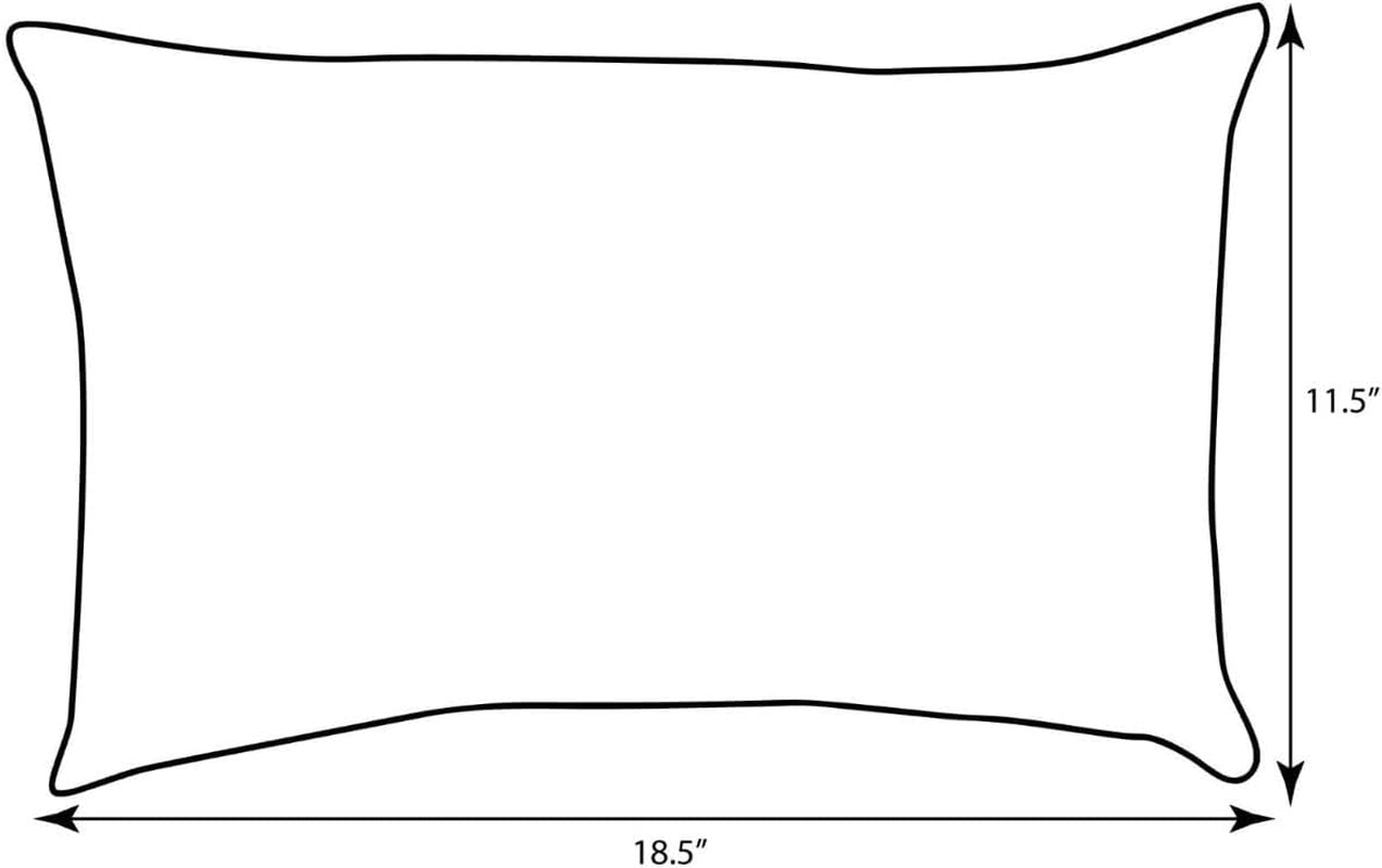 Bright Floral Indoor/Outdoor Throw Pillows, 2 Count, Lumbar - 11.5" X 18.5", Blue/Brown Pom Pom Play